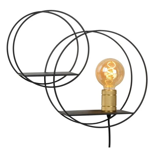 Lucide CIRCLE - Wandlamp - 1xE27 - Zwart - detail 3